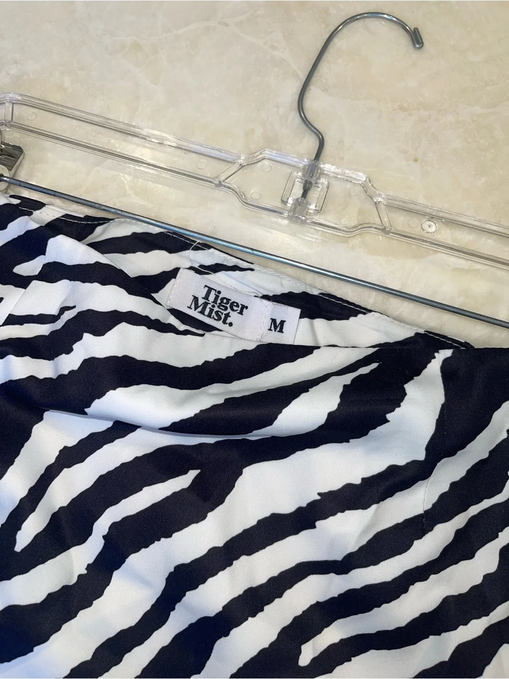 Tiger Mist Zebra Print Mini Skirt - Black & White - Picture 11 of 11